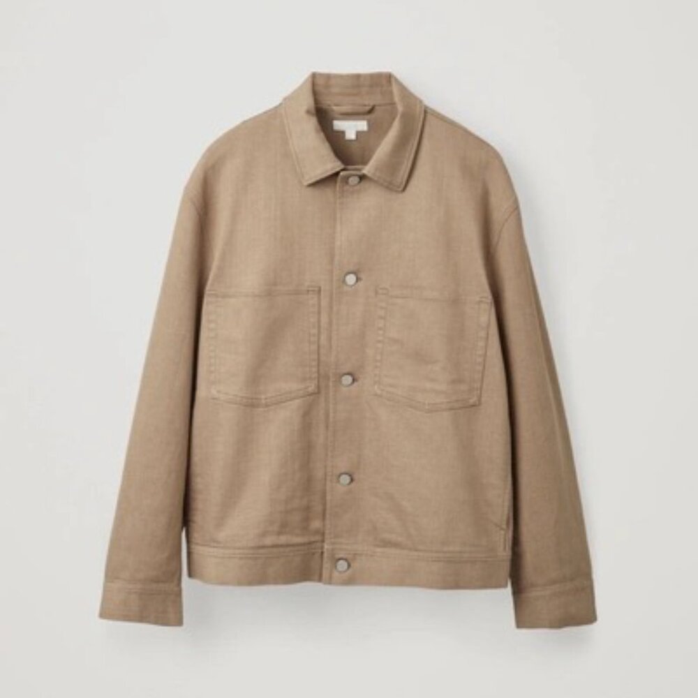 COS Relaxed Fit Two-pocket Khaki Denim Jacket